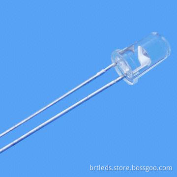 5mm Ultra Bright LED, 8,500mcd, White Emitted Color with Water Clear Lens, 30° Viewing Angle